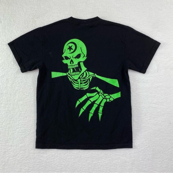 ECOSYS skull neon and black Tshirt size S-M - Picture 3 of 13